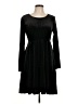 Chigant Solid Black Cocktail Dress Size L - photo 1