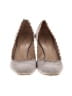 Chloé 100% Suede Chevron-herringbone Ivory Gray Heels Size EU 39 1/2 - photo 2