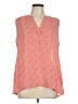 Chaus 100% Polyester Red Sleeveless Blouse Size L - photo 1