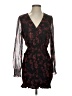 Unbranded 100% Polyester Burgundy Black Cocktail Dress Size S - photo 1