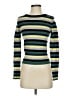 Daydreamer LA Stripes Green Black Turtleneck Sweater Size S - photo 1