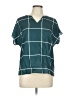 Shein 100% Polyester Teal Short Sleeve Blouse Size L - photo 1