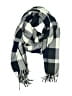 Plush Plaid Gray Blue Scarf One size - photo 1