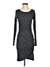 Leith Solid Gray Casual Dress Size S - photo 1