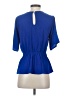 Miami 100% Polyester Blue Short Sleeve Blouse Size XS - photo 2
