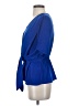 Miami 100% Polyester Blue Short Sleeve Blouse Size XS - photo 5