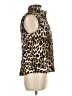 Lands' End 100% Polyester Animal Print Gold Faux Fur Vest Size 7 - photo 4