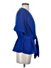 Miami 100% Polyester Blue Short Sleeve Blouse Size XS - photo 4