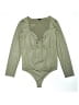 Express Solid Gold Green Bodysuit Size XL - photo 1