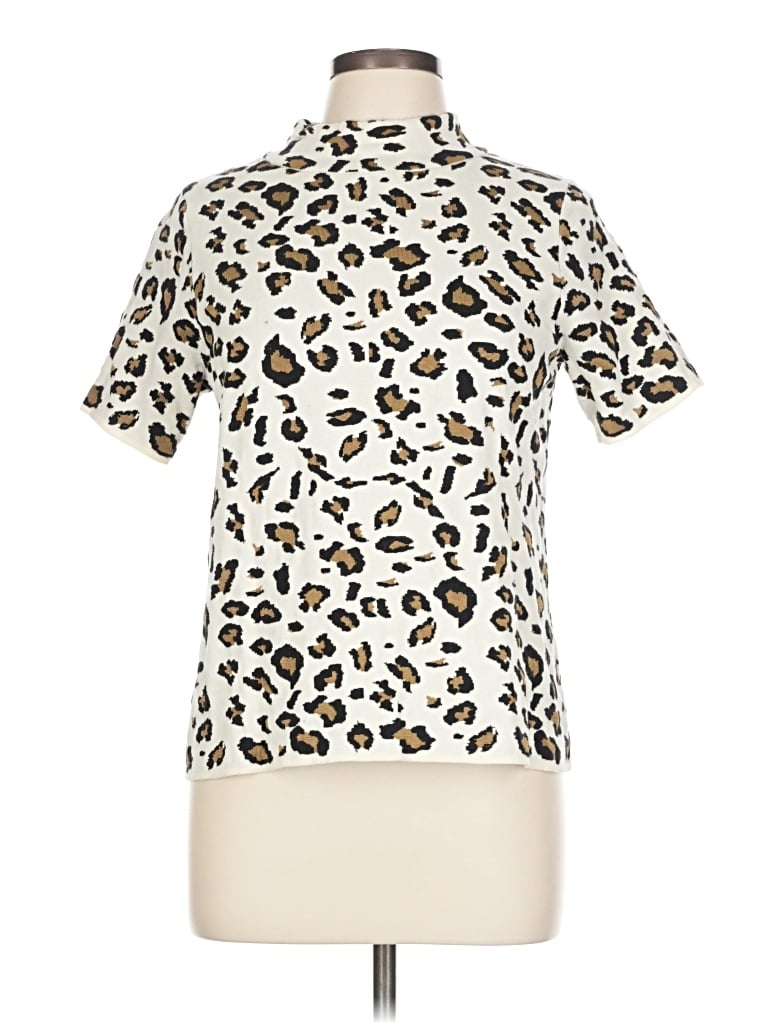 Pre-owned Field Flower Cardigan Sweater In White