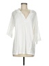 Lole Chevron-herringbone Solid White 3/4 Sleeve Blouse Size M - photo 1