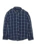 J. Khaki 100% Cotton Plaid Blue Long Sleeve Button-Down Shirt Size M (kids) - photo 1