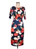 Ruby Belle 100% Polyester Print Blue Casual Dress Size 6 - photo 1