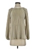 Ann Taylor 100% Polyester Metallic Silver Long Sleeve Blouse Size XS - photo 1