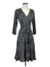 Leota Polka Dots Gray Casual Dress Size S - photo 1