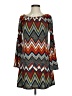 Rouge 100% Polyester Chevron-herringbone Teal Casual Dress Size 0 - photo 1