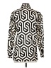 Zara Chevron-herringbone Ivory Long Sleeve Blouse Size S - photo 2