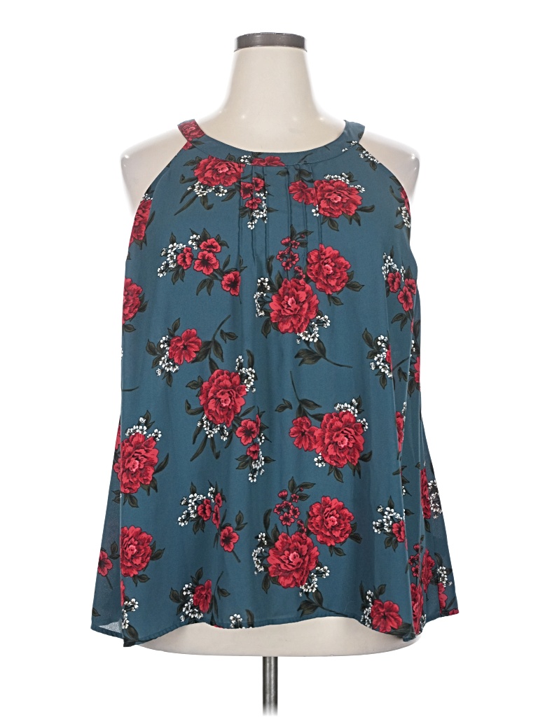 Pre-owned Torrid Sleeveless Blouse In Blue