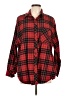 Wild Fable Plaid Red Long Sleeve Button-Down Shirt Size L - photo 1
