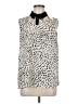 Pleione 100% Polyester Animal Print Ivory Sleeveless Blouse Size M - photo 1