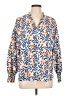 Phase Eight Print Orange Blue Long Sleeve Blouse Size L (estimated) - photo 1
