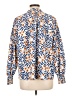 Phase Eight Print Orange Blue Long Sleeve Blouse Size L (estimated) - photo 2