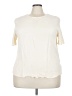 Carole Little 100% Rayon Ivory Short Sleeve Top Size 22w - photo 1