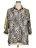 Assorted Brands 100% Polyester Animal Print Yellow 3/4 Sleeve Blouse Size 1X - photo 1