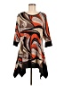 Aster Graphic Brown Casual Dress Size M - photo 1