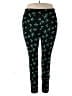 Assorted Brands Print Green Leggings Size XXL - photo 1