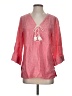 Tommy Bahama Pink 3/4 Sleeve Blouse Size S - photo 1
