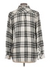 Rails 100% Rayon Plaid Ivory Long Sleeve Blouse Size L - photo 2