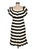 Halston Heritage 100% Polyester Stripes Ivory Casual Dress Size 6 - photo 2