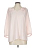 Elle 100% Polyester Pink 3/4 Sleeve Blouse Size L - photo 1