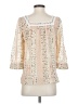 Essential DCC Missy 100% Polyester Ivory 3/4 Sleeve Blouse Size S - photo 2