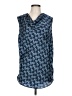 Halogen 100% Polyester Blue Sleeveless Blouse Size L - photo 1