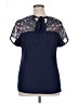 Faith and Joy 100% Polyester Blue Short Sleeve Blouse Size XL - photo 2