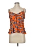 Parker Orange Sleeveless Silk Top Size M - photo 1