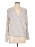 Ark & Co. 100% Polyester Stripes Ivory Long Sleeve Blouse Size L - photo 1