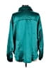 Double Zero 100% Polyester Metallic Teal Long Sleeve Blouse Size L - photo 2