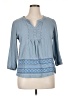 Daniel Rainn Blue 3/4 Sleeve Blouse Size XL - photo 1