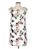 Dee Elly 100% Polyester Print Ivory Casual Dress Size L - photo 1