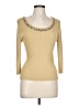 August Silk Gold 3/4 Sleeve Top Size L - photo 1