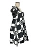 Zara Basic 100% Polyester Argyle Black Casual Dress Size M - photo 4