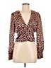e.ssue Brown Long Sleeve Blouse Size M - photo 1