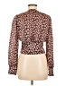 e.ssue Brown Long Sleeve Blouse Size M - photo 2