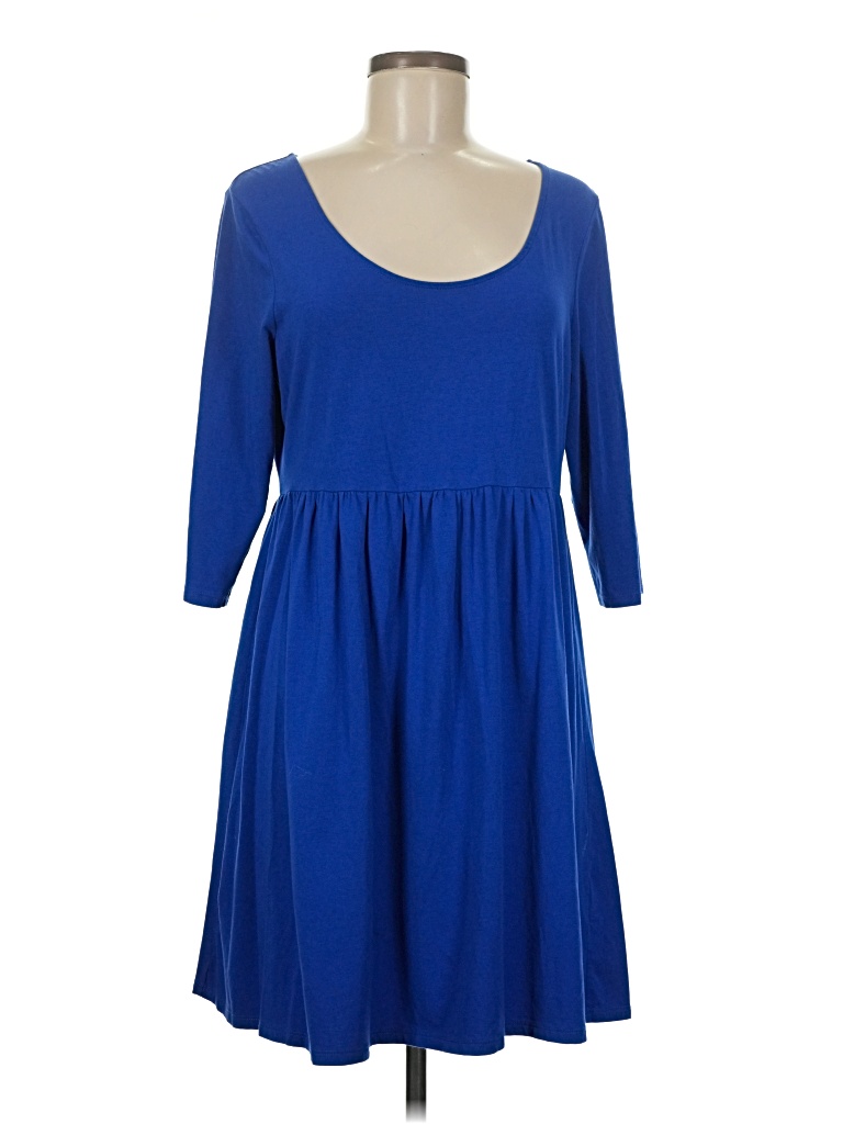 Pre-owned Garnet Hill Casual Dress In Blue