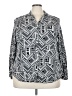 Foxcroft Print Silver Long Sleeve Blouse Size 3X - photo 1