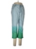 K. Jordan Color Block Teal Jeans Size 12 - photo 1