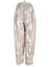 Rafael 100% Polyester Metallic Silver Casual Pants Size L - photo 1
